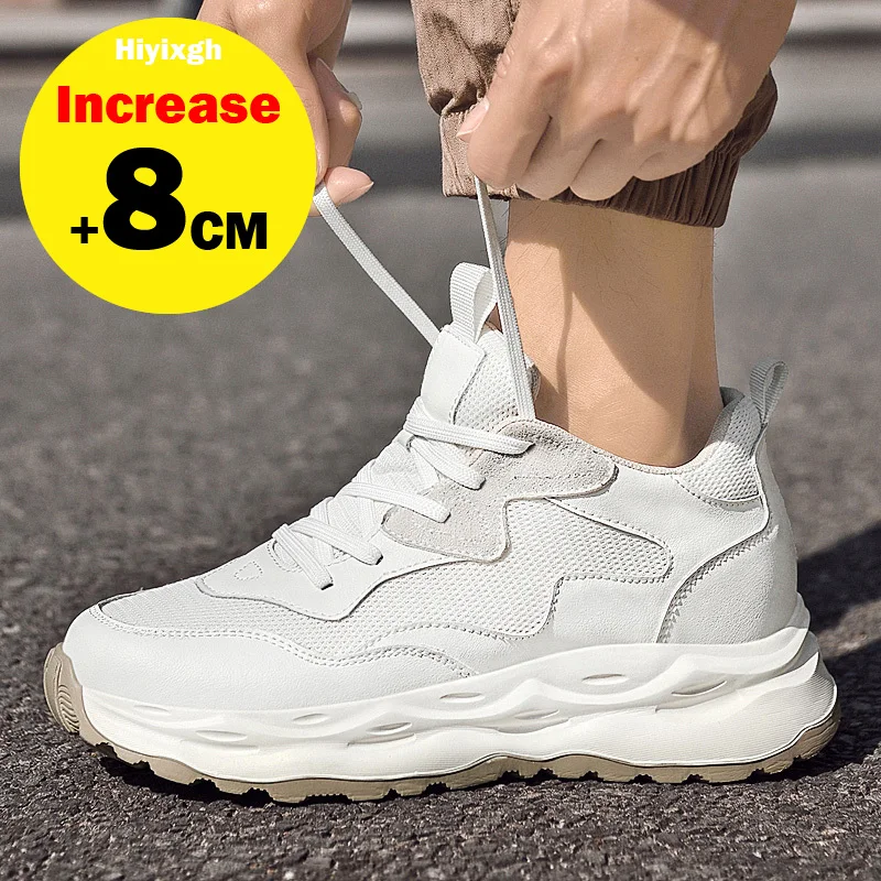 New Fashion Casual Men's Lace-Up Shoes Comfortable Soft Sole Sneakers 6-8cm Hidden Height Increasing Footwear For Male
New Fashion Casual Men's Lace-Up Shoes Comfortable Soft Sole Sneakers 6-8cm Hidden Height Increasing Footwear For Male