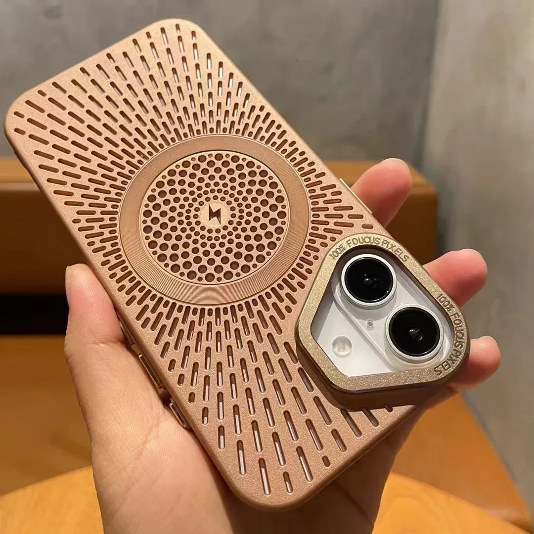 Desert Titanium Gold heat cooling magnetic phone case for iPhone 16 15 14 13 12 Pro Max magsafe charging shockproof hard cover
Desert Titanium Gold heat cooling magnetic phone case for iPhone 16 15 14 13 12 Pro Max magsafe charging shockproof hard cover