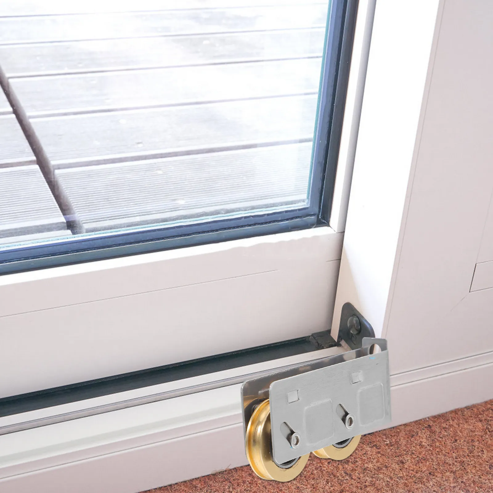 2Pcs Stainless Steel Sliding Door Window Pulley Heavy Duty Double Copper Wheels for Glass Doors Old Sliding Windows Tandem
2Pcs Stainless Steel Sliding Door Window Pulley Heavy Duty Double Copper Wheels for Glass Doors Old Sliding Windows Tandem