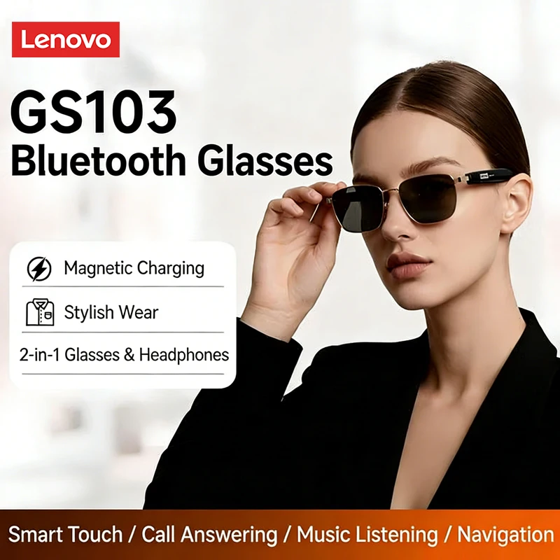 Умные очки-солнцезащитные очки Lenovo Choice с Bluetooth-звонками, для активного отдыха, спорта, с функцией наушников, для мужчин и женщин, с защитой от УФ-излучения, GS103
Умные очки-солнцезащитные очки Lenovo Choice с Bluetooth-звонками, для активного отдыха, спорта, с функцией наушников, для мужчин и женщин, с защитой от УФ-излучения, GS103