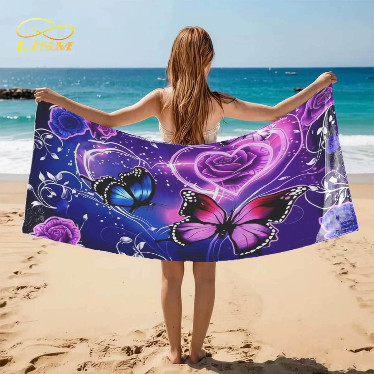 LISM 1pc Butterfly Beach Towel-Oversized, Absorbent Microfiber, Quick Dry, Ideal for Travel, Swimming, Surfing Bath Towel
LISM 1pc Butterfly Beach Towel-Oversized, Absorbent Microfiber, Quick Dry, Ideal for Travel, Swimming, Surfing Bath Towel
