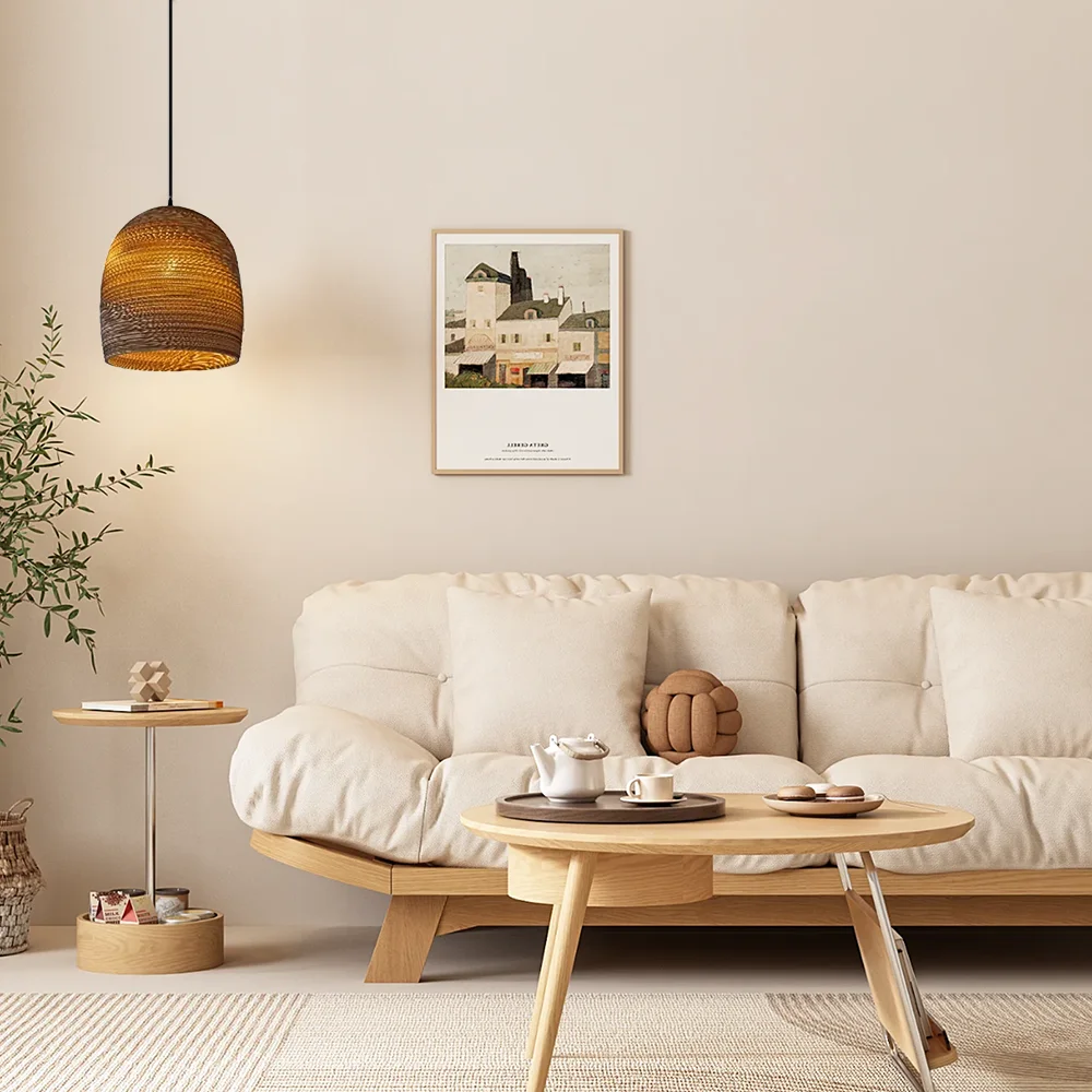 Indoor Decoration Brown Lighting Fixture Paper Cardboard Shade Hanging Lamp with Cable for Home Dining Room
Indoor Decoration Brown Lighting Fixture Paper Cardboard Shade Hanging Lamp with Cable for Home Dining Room