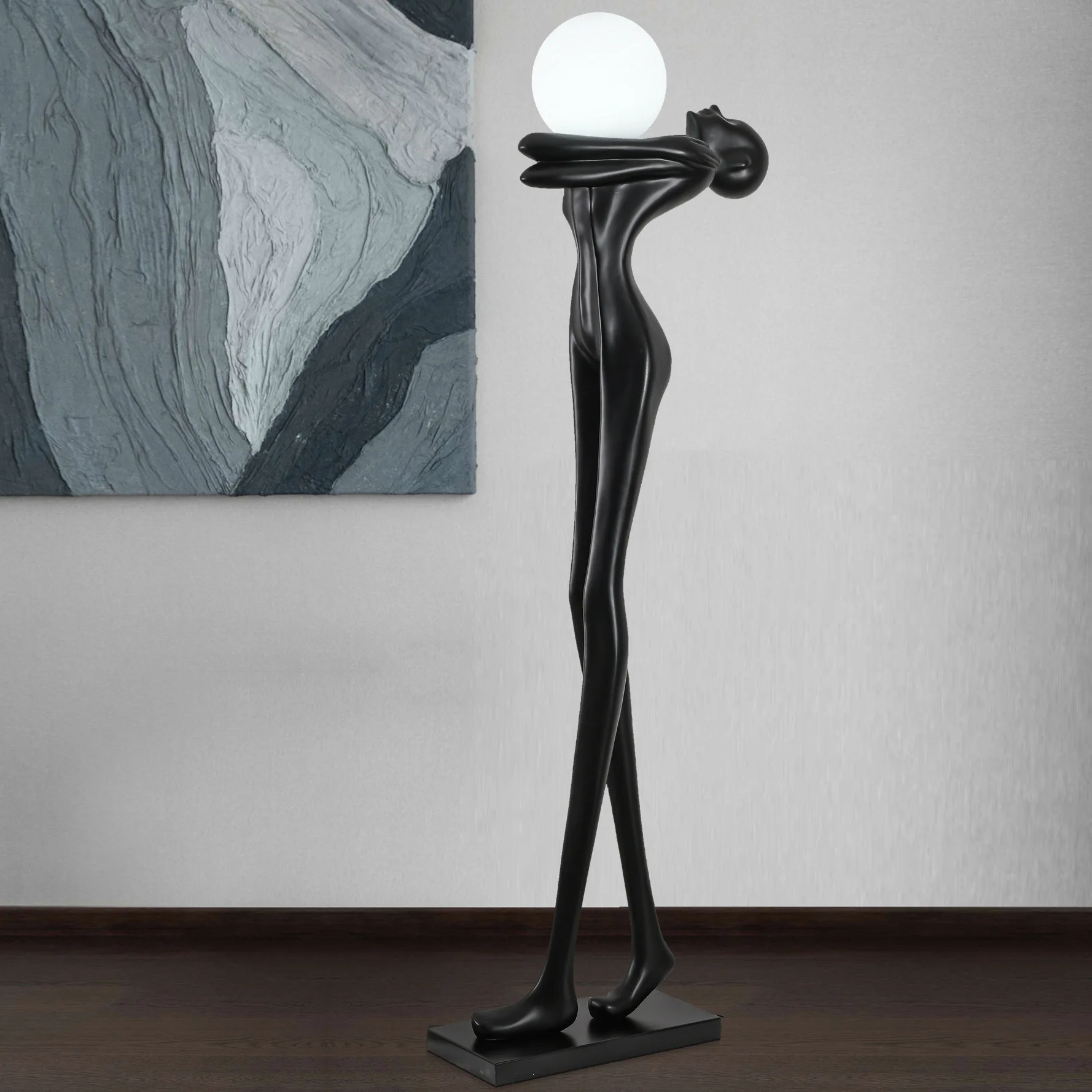 Humanoid art sculpture floor lamp hotel lobby living room large decoration
Humanoid art sculpture floor lamp hotel lobby living room large decoration