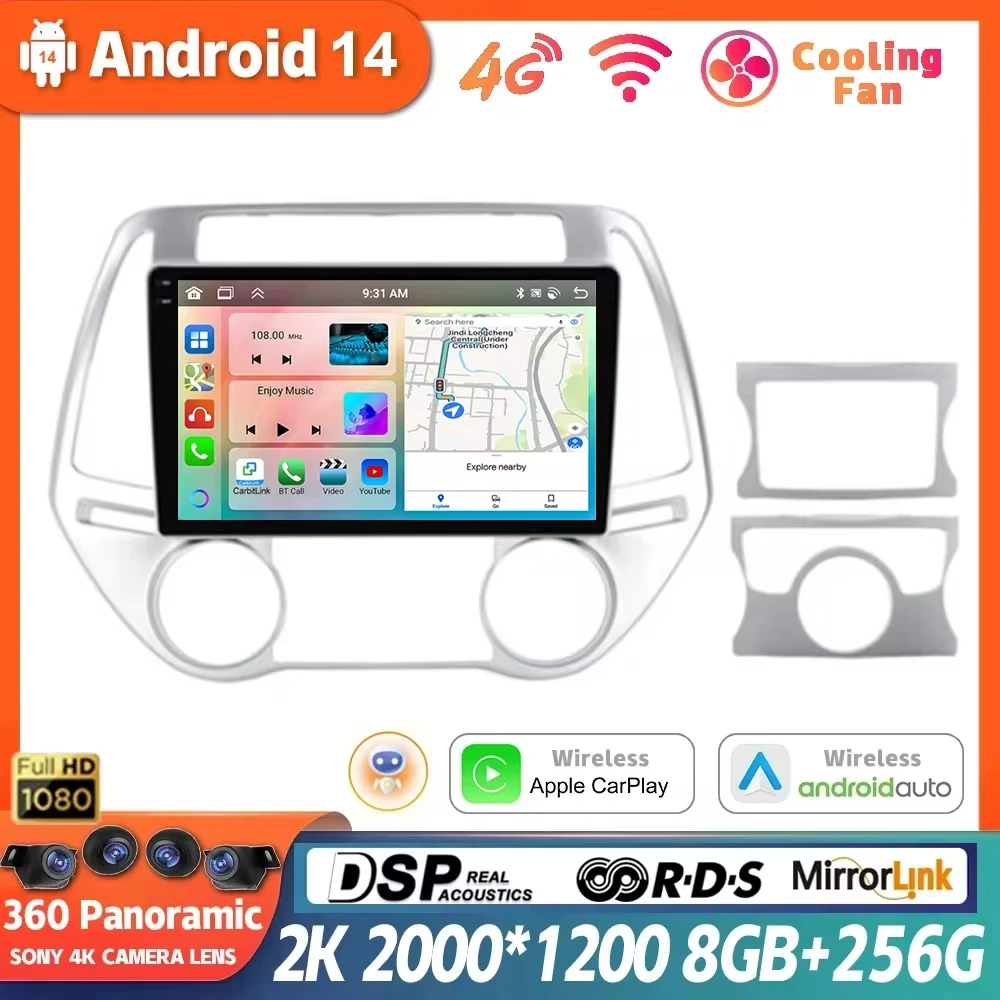 Android 14 For Hyundai i20 2008 - 2014 Stereo Navigation GPS Carplay Auto Multimedia Player Head Unit Car Radio 360 Camera QLED
Android 14 For Hyundai i20 2008 - 2014 Stereo Navigation GPS Carplay Auto Multimedia Player Head Unit Car Radio 360 Camera QLED