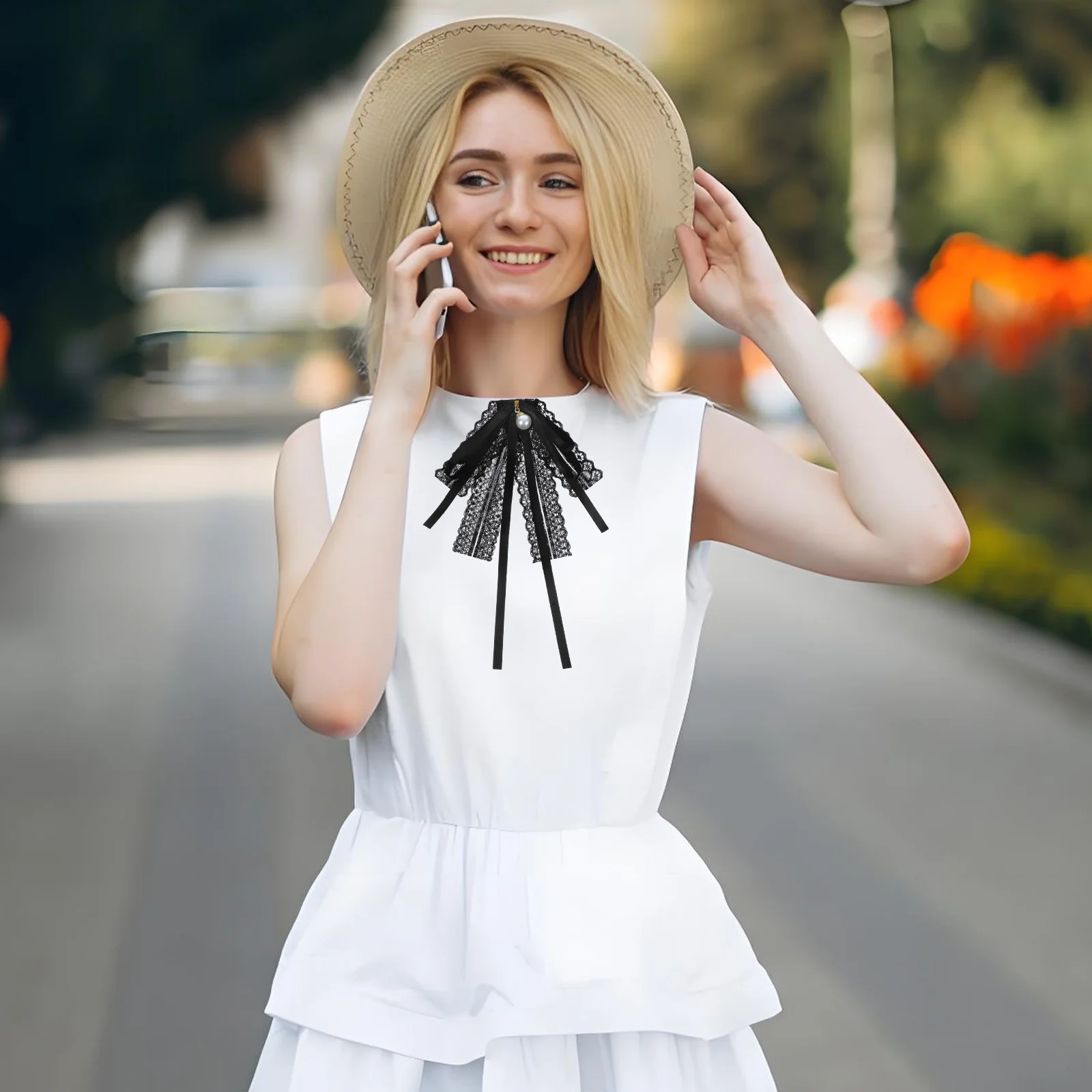 1Pcs Bow Brooch Tie Elegant Ribbon Bowknot for Women Shirt Skirt Neck Decor Fashion Chic Clothing Accessory Gift for Her
1Pcs Bow Brooch Tie Elegant Ribbon Bowknot for Women Shirt Skirt Neck Decor Fashion Chic Clothing Accessory Gift for Her