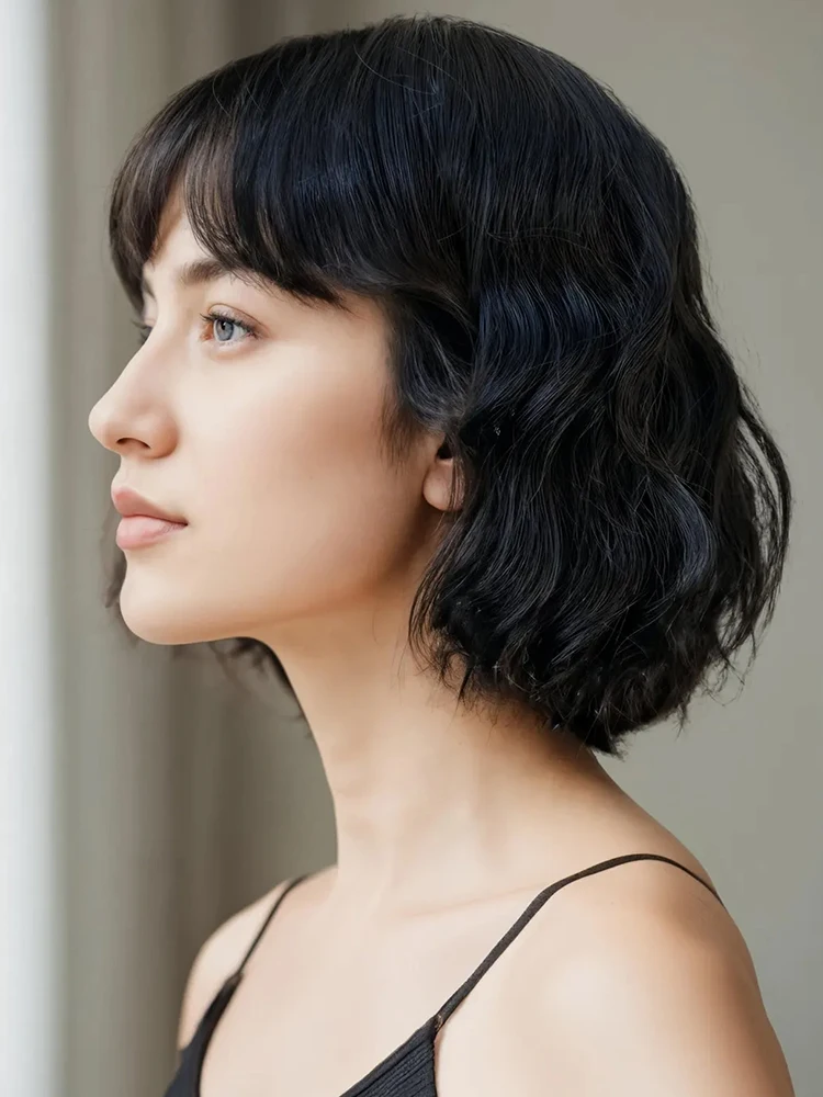 Черный короткий парик Lekker с естественной волной, 100% натуральные человеческие волосы, с челкой, для женщин, бразильские волосы Remy, полностью машинного изготовления, окрашенные парики
Черный короткий парик Lekker с естественной волной, 100% натуральные человеческие волосы, с челкой, для женщин, бразильские волосы Remy, полностью машинного изготовления, окрашенные парики