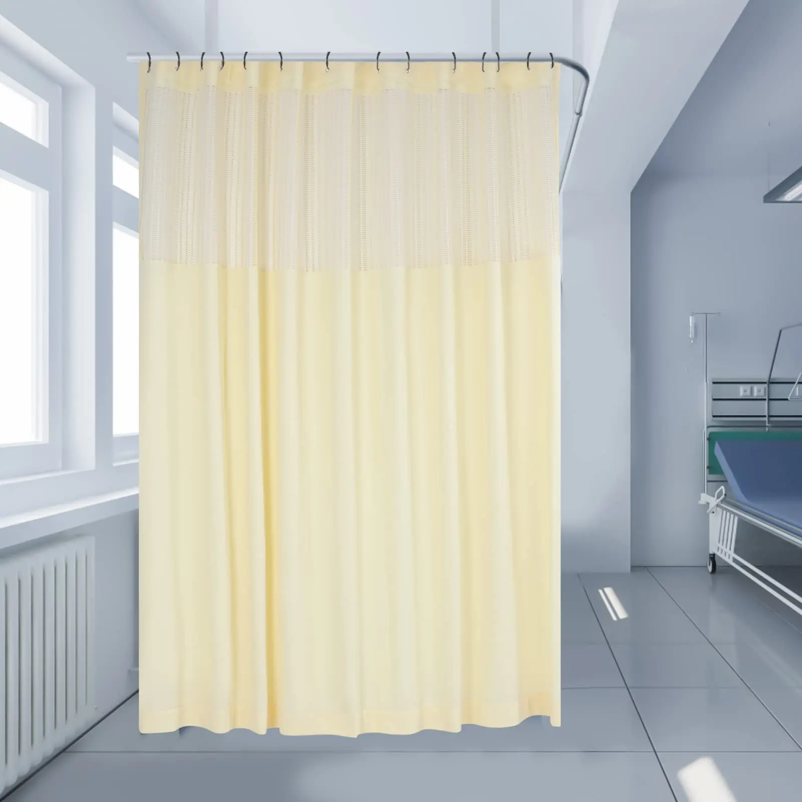 9ft X 8ft Room Divider Curtain for Spa Beauty Salon, Privacy Curtain with Mesh Top (Beige, 9ft X 8ft/108" X 96")
9ft X 8ft Room Divider Curtain for Spa Beauty Salon, Privacy Curtain with Mesh Top (Beige, 9ft X 8ft/108" X 96")