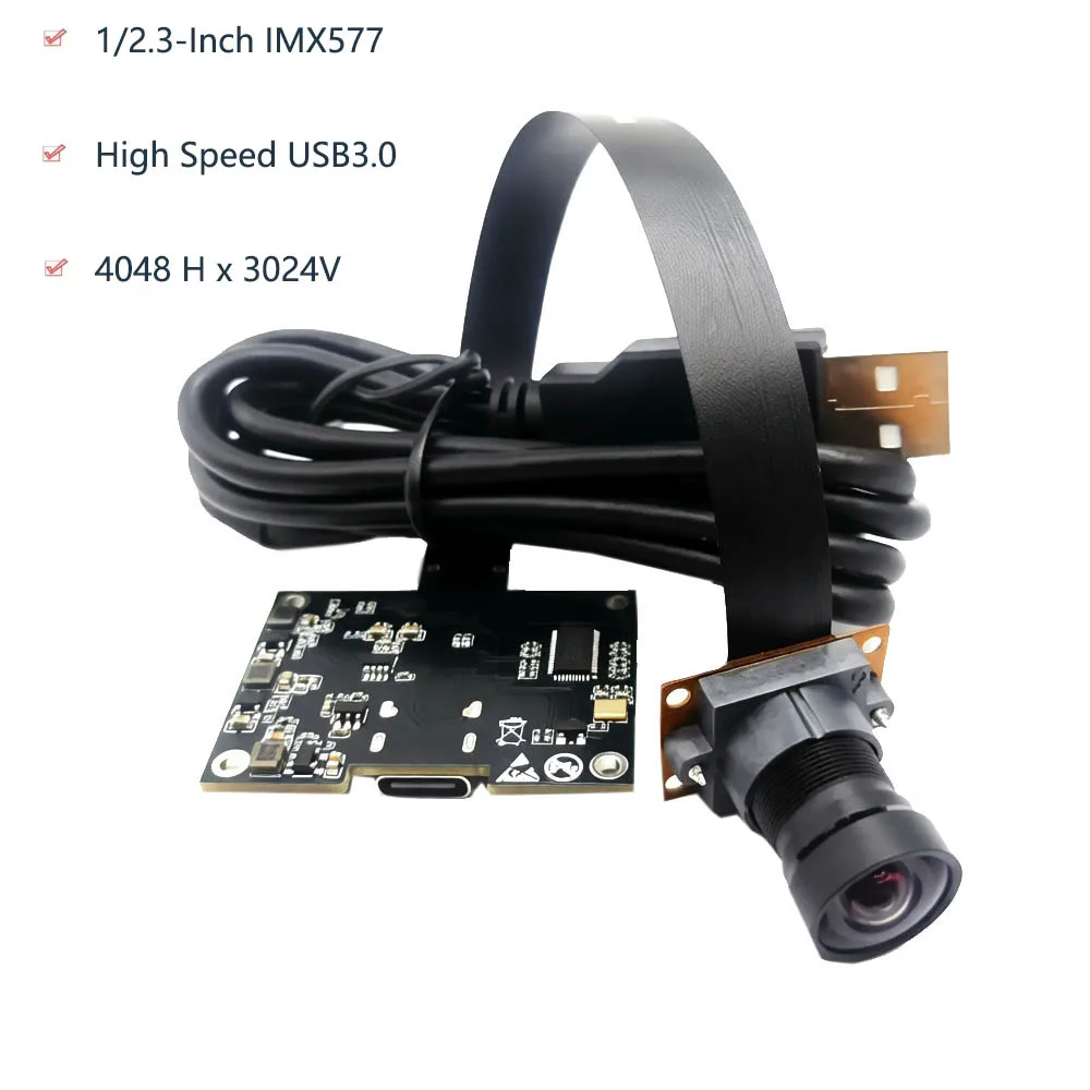4048x3024 12MP HD USB3.0 Camera Module with IMX577 Sensor 30FPS FF 101.5° TYPEC UVC Play and Plug For Face Recognition
4048x3024 12MP HD USB3.0 Camera Module with IMX577 Sensor 30FPS FF 101.5° TYPEC UVC Play and Plug For Face Recognition