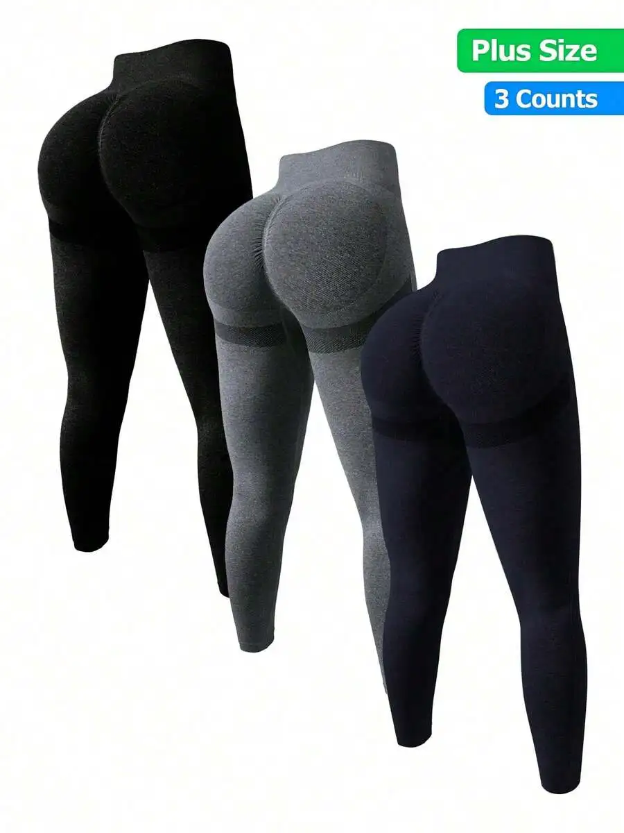 3pcs Plus Size High Waist Lifting Fitness Leggings Women Quick Dry Elastic Yoga Pants Tummy Control Peach Butt
3pcs Plus Size High Waist Lifting Fitness Leggings Women Quick Dry Elastic Yoga Pants Tummy Control Peach Butt