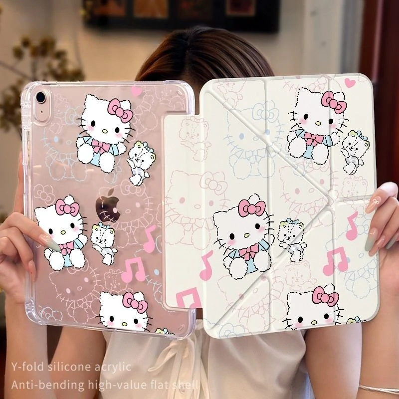 Cute Hello Kitty Y-Fold IPad Case for IPad Air7/6 11 10th Air4/5 10.9in Anti-Drop Clear Case 9th 10.2in Multi-Angle Stand Cover
Cute Hello Kitty Y-Fold IPad Case for IPad Air7/6 11 10th Air4/5 10.9in Anti-Drop Clear Case 9th 10.2in Multi-Angle Stand Cover