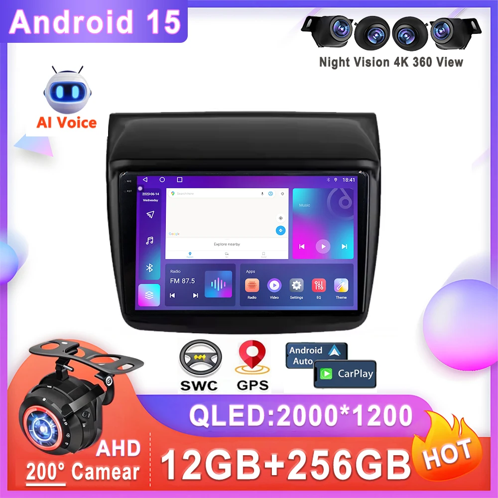 Для Mitsubishi Pajero Sport 2 2008-2016 L200 4 2006-2015 Triton 2006-2014 Автомобильная стереосистема Android 15 Стерео головное устройство без 2din
Для Mitsubishi Pajero Sport 2 2008-2016 L200 4 2006-2015 Triton 2006-2014 Автомобильная стереосистема Android 15 Стерео головное устройство без 2din