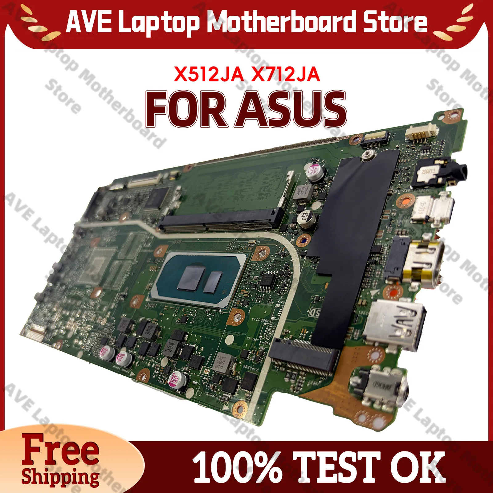 X512JA X512JAU Laptop Motherboard For ASUS X512JP V5000J X512JF S512J X512J A512J K512J X512JAW Mainboard With 10th Gen I3 i5 i7
X512JA X512JAU Laptop Motherboard For ASUS X512JP V5000J X512JF S512J X512J A512J K512J X512JAW Mainboard With 10th Gen I3 i5 i7