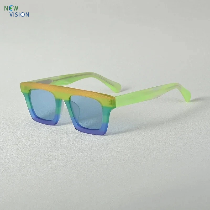 High Quality Acetate Colored Sunglasses for Women New Fashion Square Men Frosted Outdoor Handmade Uv400 Polarized Sun Glasses
High Quality Acetate Colored Sunglasses for Women New Fashion Square Men Frosted Outdoor Handmade Uv400 Polarized Sun Glasses