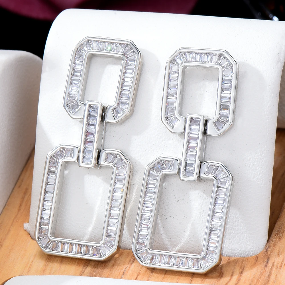Siscathyy 2022 New Luxury Full Micro Cubic Zirconia Square Pendant Drop Earrings For Women Korean Fashion Banquet Jewelry
Siscathyy 2022 New Luxury Full Micro Cubic Zirconia Square Pendant Drop Earrings For Women Korean Fashion Banquet Jewelry
