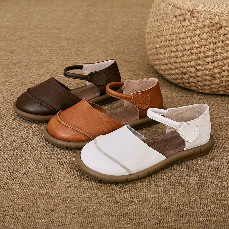 Retro Classic Round Head Brown Leather Flat Comfortable Sandals 2025 Summer Trend New Ladies Casual Outdoor Daily Women's Shoes
Retro Classic Round Head Brown Leather Flat Comfortable Sandals 2025 Summer Trend New Ladies Casual Outdoor Daily Women's Shoes