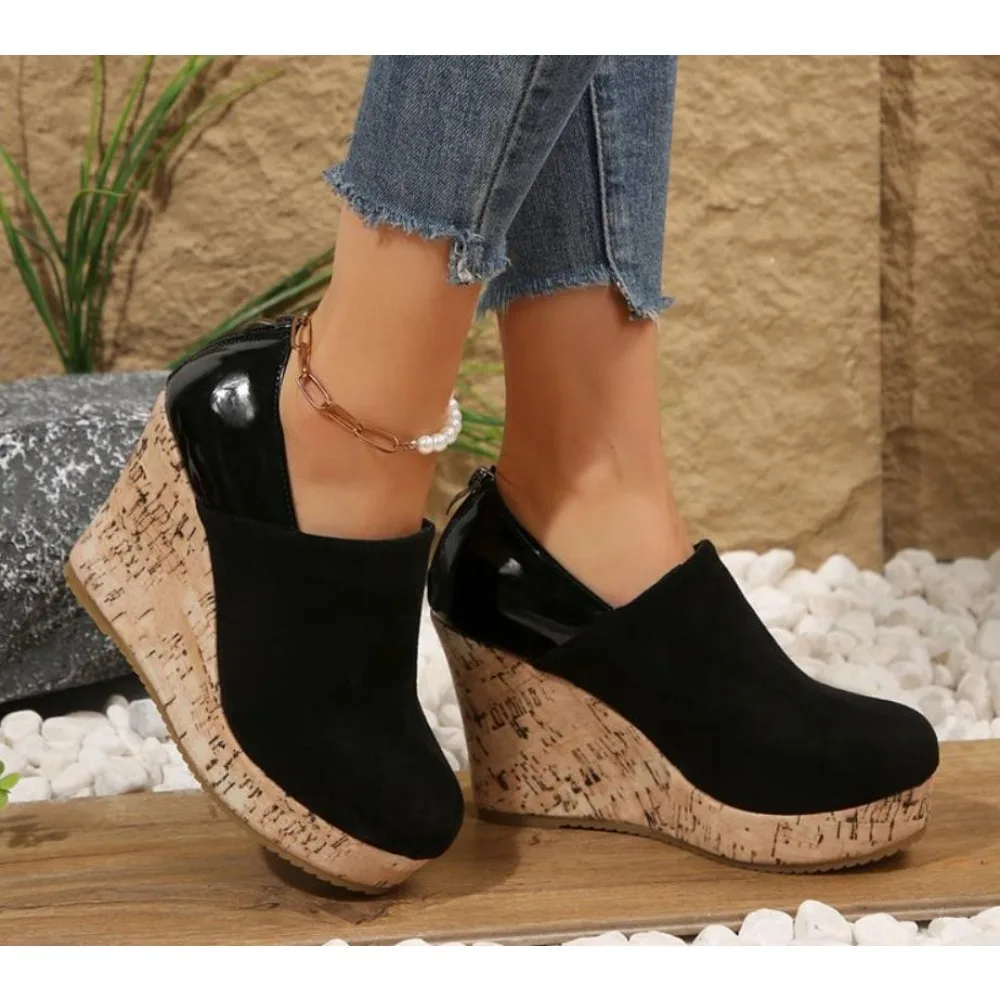 Spring Autumn Fashion Round Toe Zip Cork Platform Wedges Heels Sandals Mules Sexy Woman Pumps Shoes Zapatos Mujer
Spring Autumn Fashion Round Toe Zip Cork Platform Wedges Heels Sandals Mules Sexy Woman Pumps Shoes Zapatos Mujer