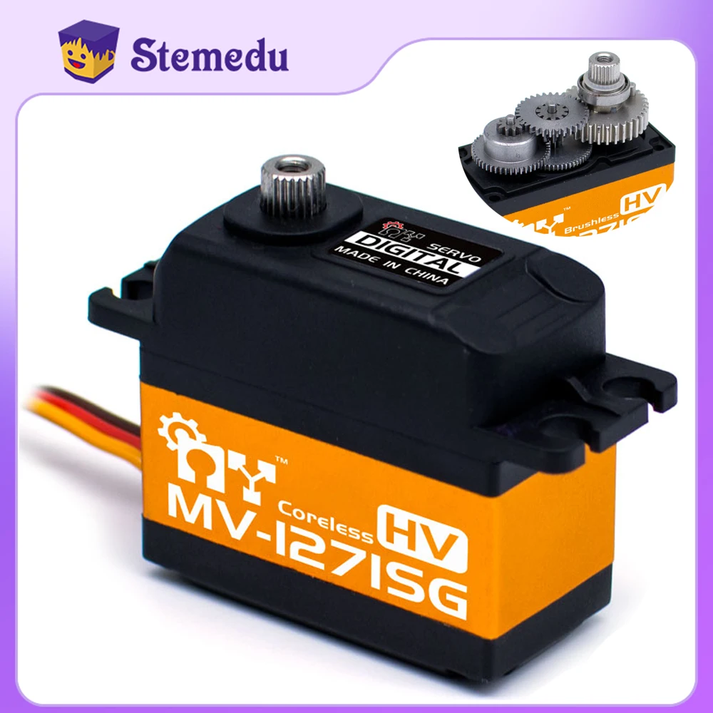 Waterproof RC Cars MV-1271SG HV 25kg 0.08sec Titanium Metal Gears Coreless Standard Digital Servo Motor For Helicopter Rc Parts
Waterproof RC Cars MV-1271SG HV 25kg 0.08sec Titanium Metal Gears Coreless Standard Digital Servo Motor For Helicopter Rc Parts