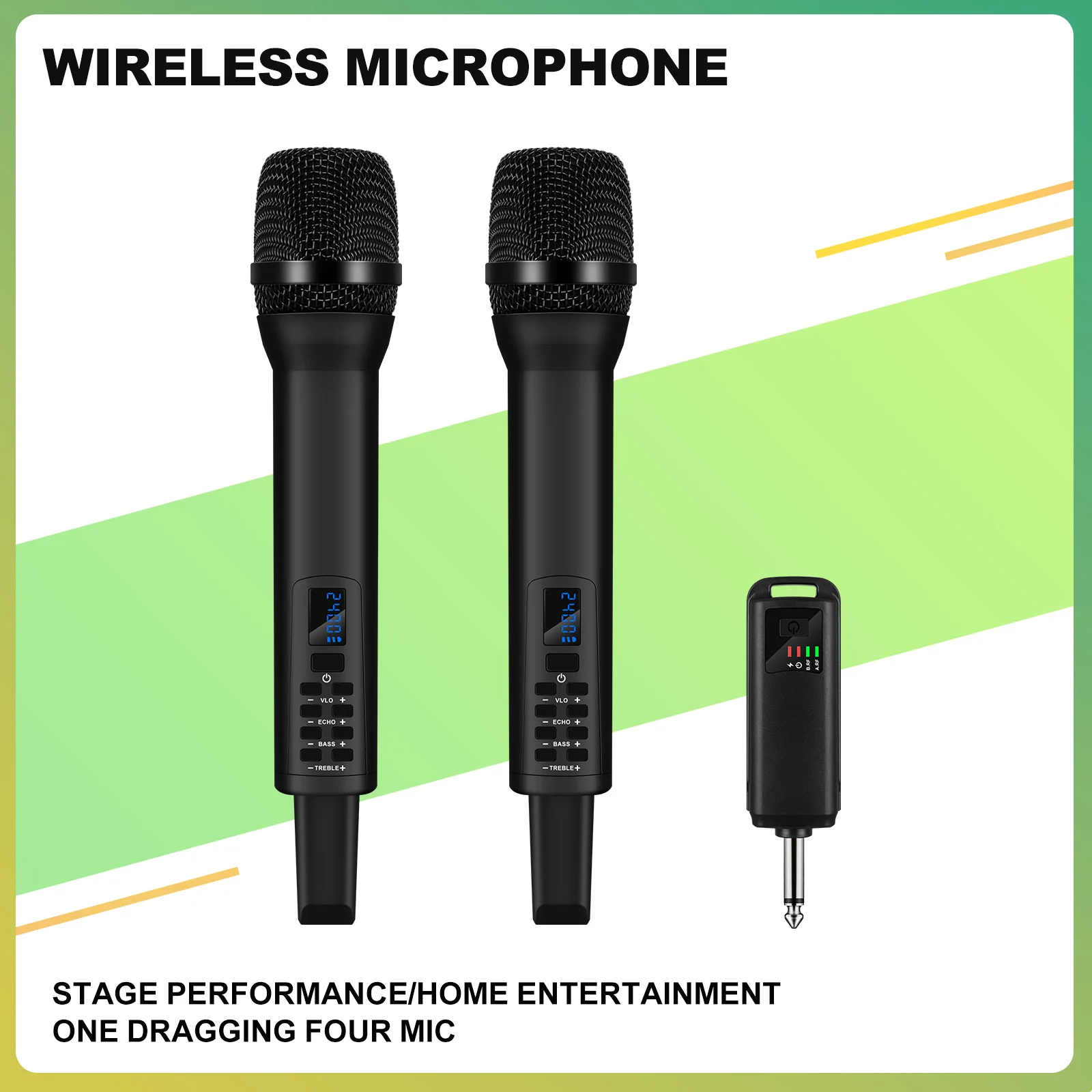 Wireless UHF singing Dynamic Microphone adjustable volume and reverb effect Get range within 50m mic
Wireless UHF singing Dynamic Microphone adjustable volume and reverb effect Get range within 50m mic