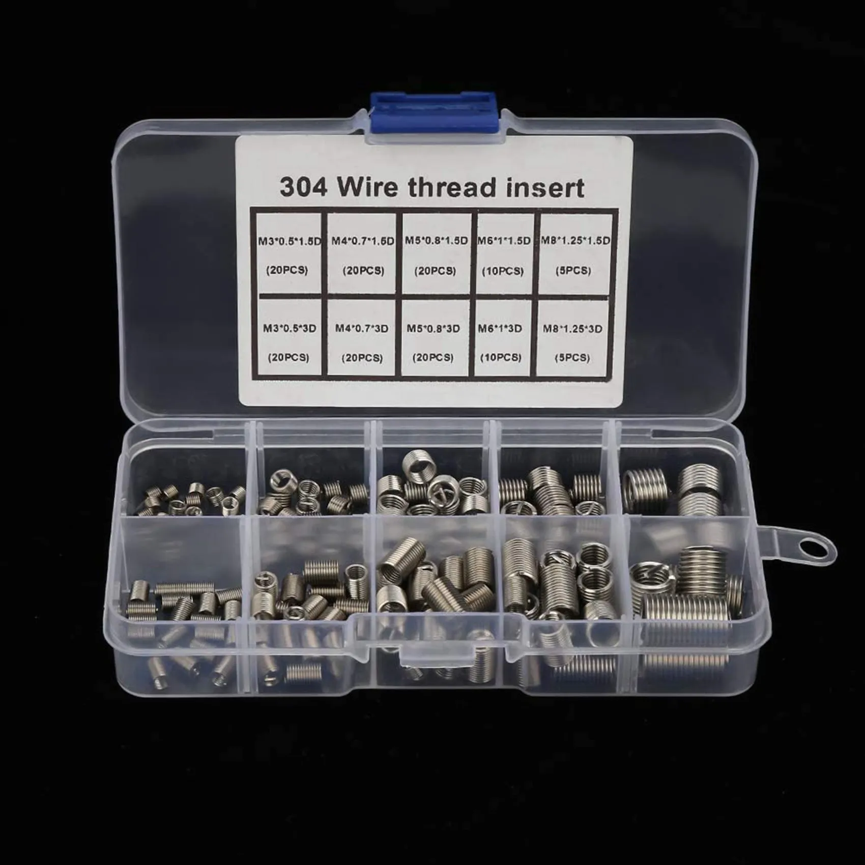 A98E-300Pcs Thread Repair Inserts M3 M5 M6 M8 Stainless Steel Heli Coil Thread Repair Insert Wire Thread Insert Assortment
A98E-300Pcs Thread Repair Inserts M3 M5 M6 M8 Stainless Steel Heli Coil Thread Repair Insert Wire Thread Insert Assortment