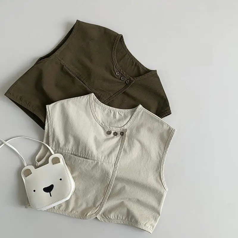 2024 Summer New Children Sleeveless Cardigan Coat Baby Boy Girl Vintage Casual Vest Toddler Solid Versatile Jacket Kids Clothes
2024 Summer New Children Sleeveless Cardigan Coat Baby Boy Girl Vintage Casual Vest Toddler Solid Versatile Jacket Kids Clothes