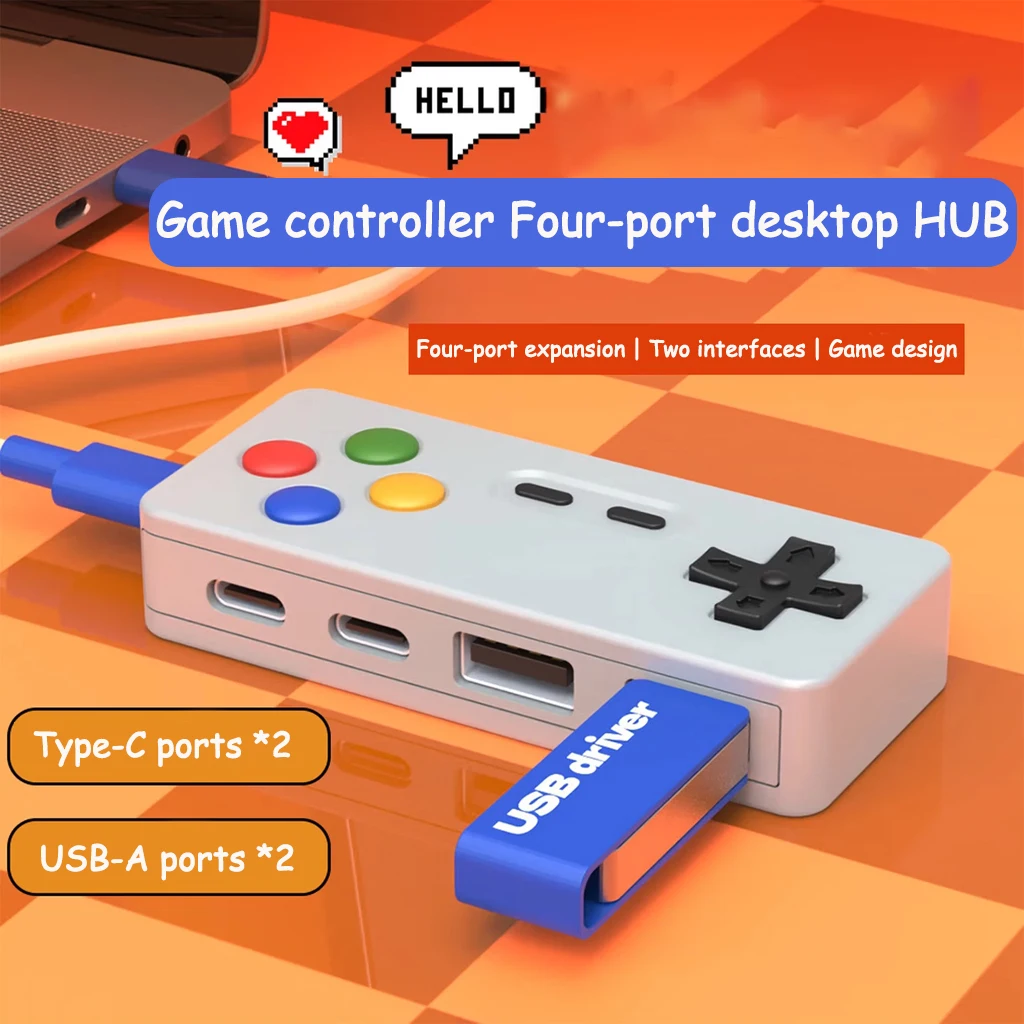 4 In1 Gamepad Modelling HUB Game Controller Computer USB A Type-C Interface Docking Station For Laptop PC Mouse Keyboard U-Disk
4 In1 Gamepad Modelling HUB Game Controller Computer USB A Type-C Interface Docking Station For Laptop PC Mouse Keyboard U-Disk