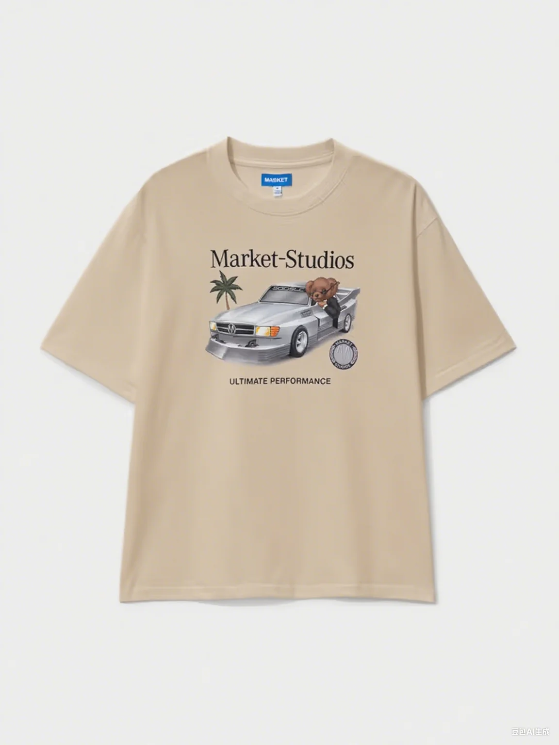 Studios Cotton Tee with Teddy Bear Car Print and Palm Tree Design Ultimate Performance Motif T-shirt Short Sleeve Unisex Round
Studios Cotton Tee with Teddy Bear Car Print and Palm Tree Design Ultimate Performance Motif T-shirt Short Sleeve Unisex Round