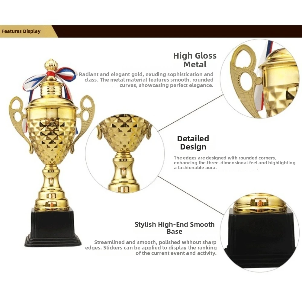 Gold Color Metal Trophy Height 33cm Electroplating Gold Trophy Metal Model Large Size Competition Trophy Soccer Competition
Gold Color Metal Trophy Height 33cm Electroplating Gold Trophy Metal Model Large Size Competition Trophy Soccer Competition