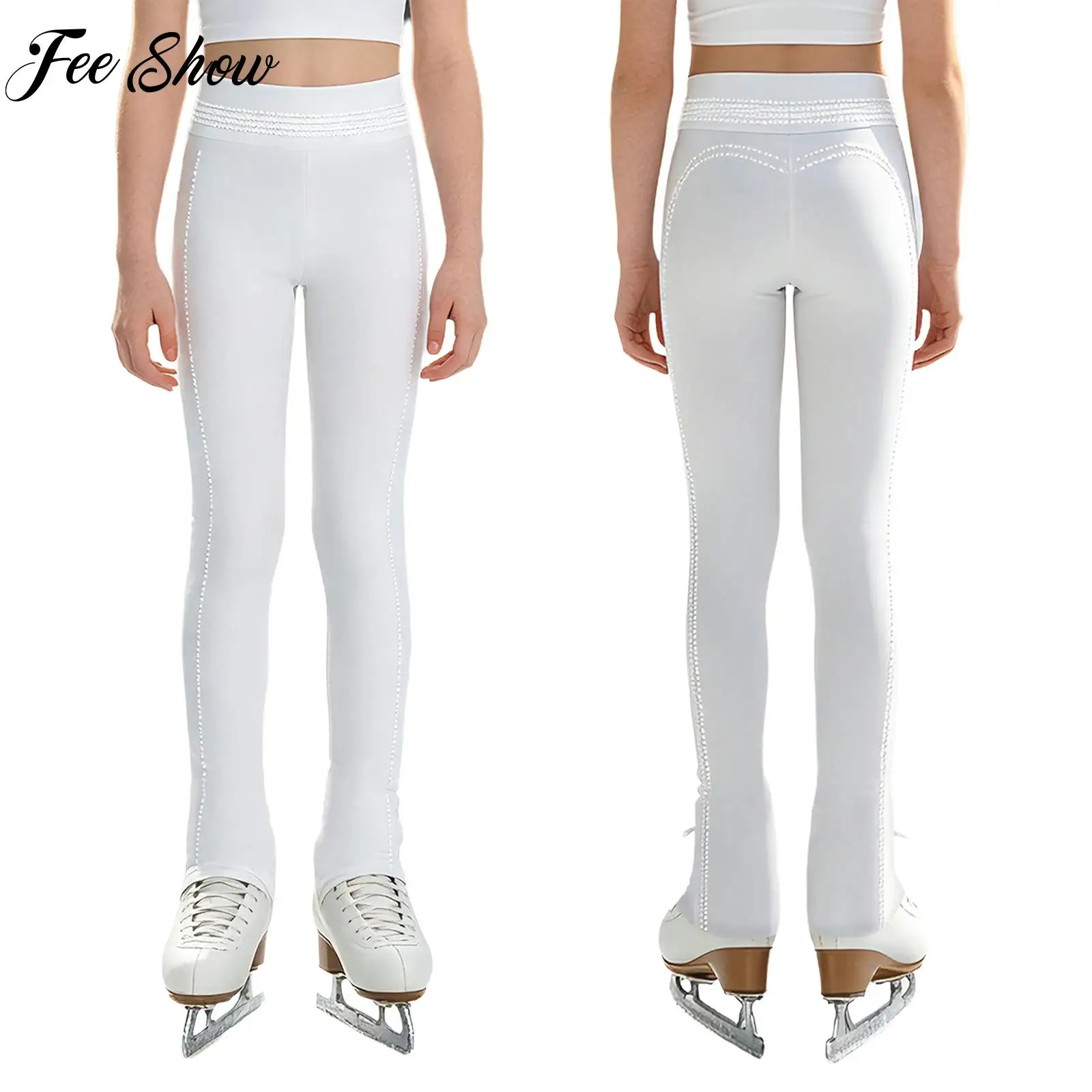 Kids Girls Elastic Waistband Shiny Rhinestones Leggings for Figure Skating Dance Gymnastics Performance
Kids Girls Elastic Waistband Shiny Rhinestones Leggings for Figure Skating Dance Gymnastics Performance