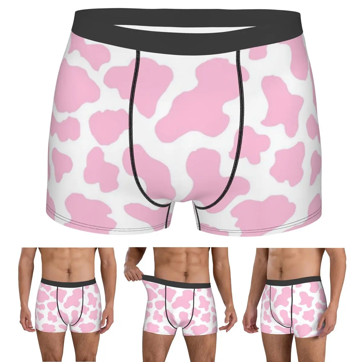 Boxer Underpants Shorts Pink Strawberry Cow Print Aesthetic Pattern Panties Men Ventilate Underwear for Homme Man Boyfriend Gift
Boxer Underpants Shorts Pink Strawberry Cow Print Aesthetic Pattern Panties Men Ventilate Underwear for Homme Man Boyfriend Gift