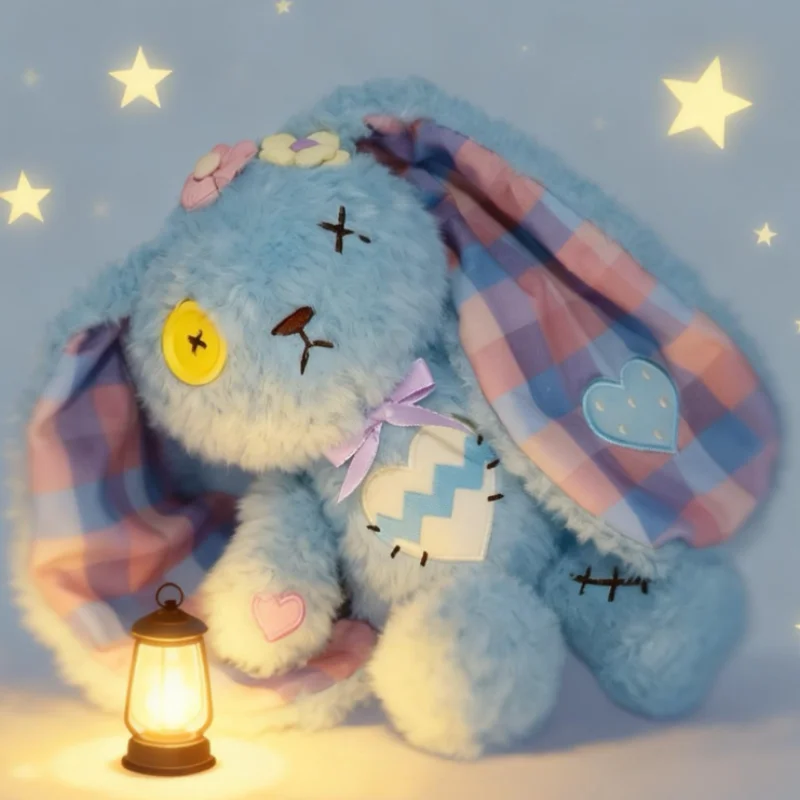 Plushie Dreadfuls Light Blue Soft Bunny Plush Toy Stitched Love Heart Checkered Long Ear Trendy Collectible Gift For Adult Toys
Plushie Dreadfuls Light Blue Soft Bunny Plush Toy Stitched Love Heart Checkered Long Ear Trendy Collectible Gift For Adult Toys