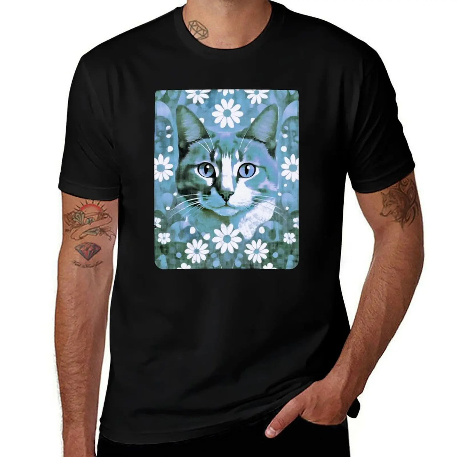Garden Cat with Daisies - BLUE Theme T-Shirt g man t shirts for men man graphic t shirt T-Shirt
Garden Cat with Daisies - BLUE Theme T-Shirt g man t shirts for men man graphic t shirt T-Shirt