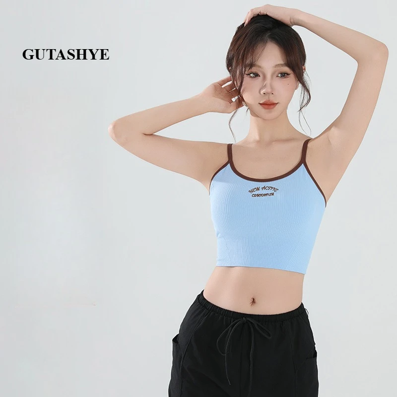 High Support Embroidered Sports Bra Color Block Cami Strap Quick Dry Bust Lift Athletic Vest for Gym & Active Sports
High Support Embroidered Sports Bra Color Block Cami Strap Quick Dry Bust Lift Athletic Vest for Gym & Active Sports