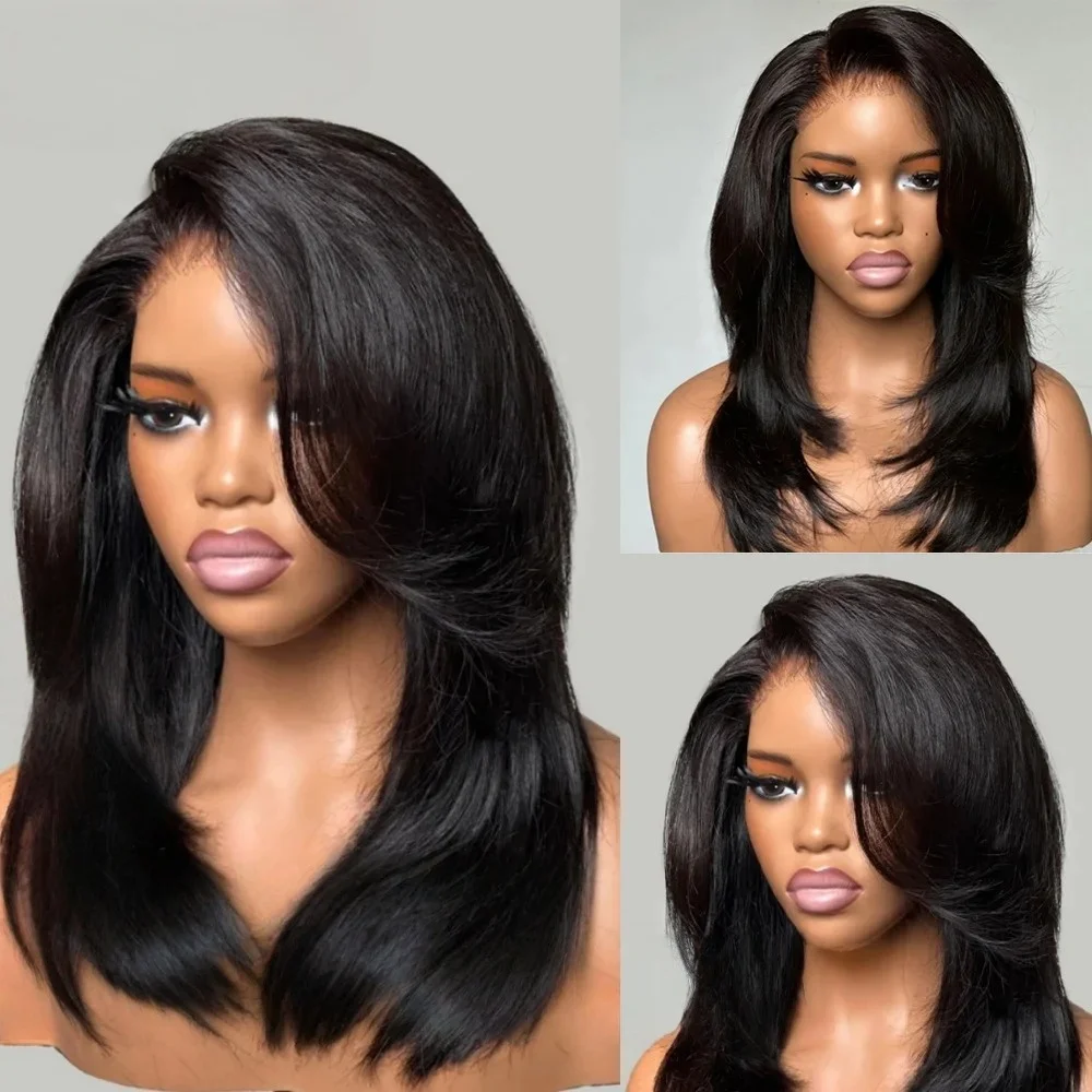 Многослойный короткий прямой парик с кружевной передней частью и боковой чёлкой, предварительно проработанный, 13x4 HD, синтетический, высококачественный
Многослойный короткий прямой парик с кружевной передней частью и боковой чёлкой, предварительно проработанный, 13x4 HD, синтетический, высококачественный