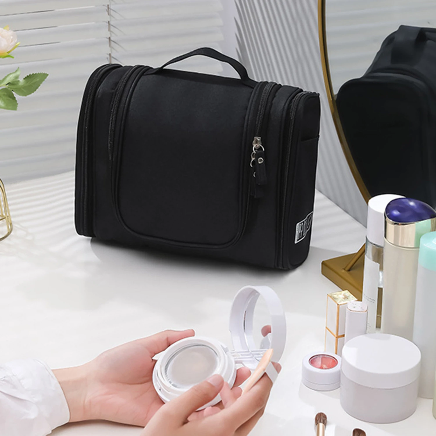 Hanging Travel Toiletry Bag for Men and Women – Large Cosmetics, Makeup and Toiletries Organizer Kit with Compartments
Hanging Travel Toiletry Bag for Men and Women – Large Cosmetics, Makeup and Toiletries Organizer Kit with Compartments