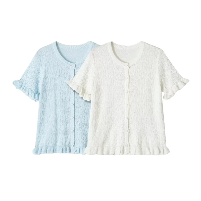 Withered Women's 2026 Summer New Product Short Sleeve Round Neck Stacked Knitted Jacket For Women
Withered Women's 2026 Summer New Product Short Sleeve Round Neck Stacked Knitted Jacket For Women