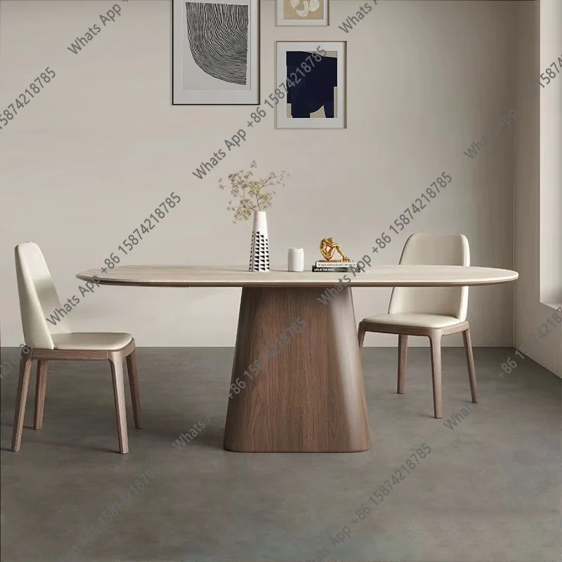 Retro travertine rock slab dining table Household rectangular dining table Designer solid wood dining table and chair combinatio
Retro travertine rock slab dining table Household rectangular dining table Designer solid wood dining table and chair combinatio