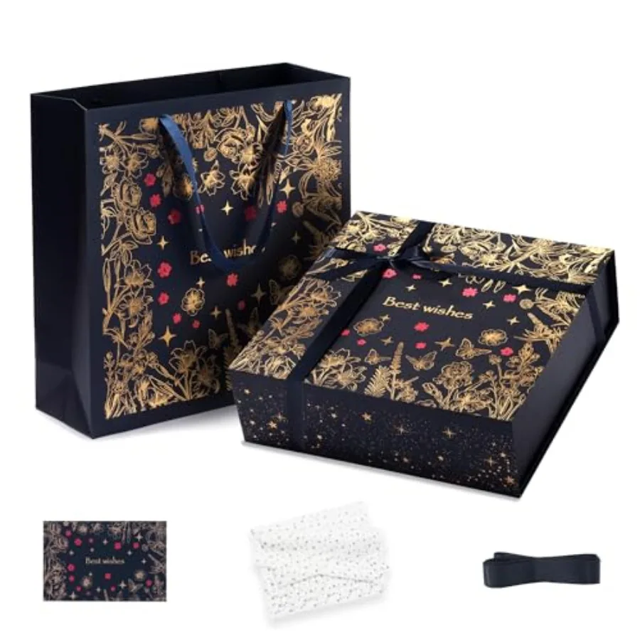 Secret Garden Large Gift Box with Magnetic Lid, 12×12×4 Inch Reusable Keepsake Box for Wedding, Bridesmaid Proposal, Groomsman
Secret Garden Large Gift Box with Magnetic Lid, 12×12×4 Inch Reusable Keepsake Box for Wedding, Bridesmaid Proposal, Groomsman