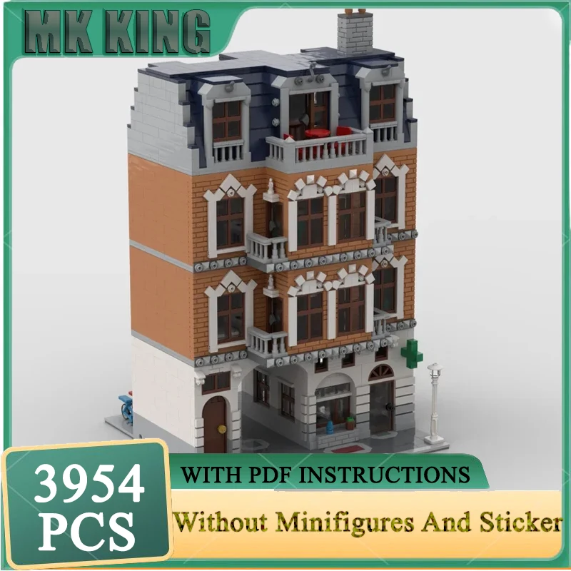 Строительные блоки Moc с видом на улицу, современный старый город, аптечная модель, технология, кирпичный город, сделай сам, строительная игрушка для праздничных подарков
Строительные блоки Moc с видом на улицу, современный старый город, аптечная модель, технология, кирпичный город, сделай сам, строительная игрушка для праздничных подарков