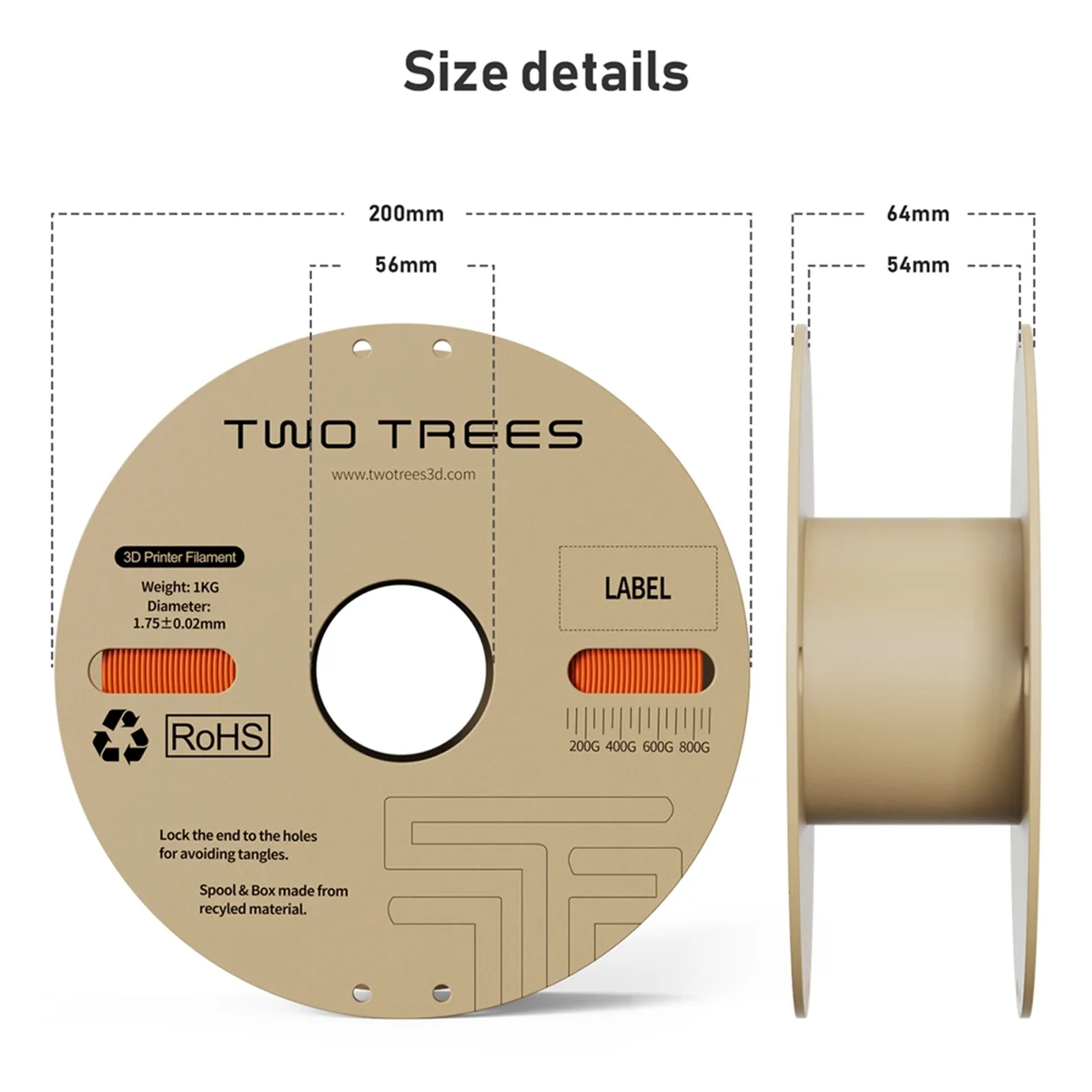 TWO TREES PLA Filament 1.75mm Hyper Series PLA Consumables 3D Printer Filament for Creality K1/K1 Max/Ender-5 S1/SP-5,1KG Green
TWO TREES PLA Filament 1.75mm Hyper Series PLA Consumables 3D Printer Filament for Creality K1/K1 Max/Ender-5 S1/SP-5,1KG Green