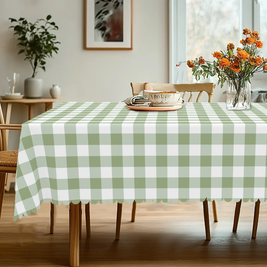 1 Piece of Fresh Plaid Round Tablecloth, Available in Various Sizes, Classic Plaid Print Round Tablecloth in Light Green and White, Embossed Edge Craftsmanship, Simple and Refreshing Style, Spring Home Tablecloth Decoration, Suitable for Daily Use in the
1 Piece of Fresh Plaid Round Tablecloth, Available in Various Sizes, Classic Plaid Print Round Tablecloth in Light Green and White, Embossed Edge Craftsmanship, Simple and Refreshing Style, Spring Home Tablecloth Decoration, Suitable for Daily Use in the