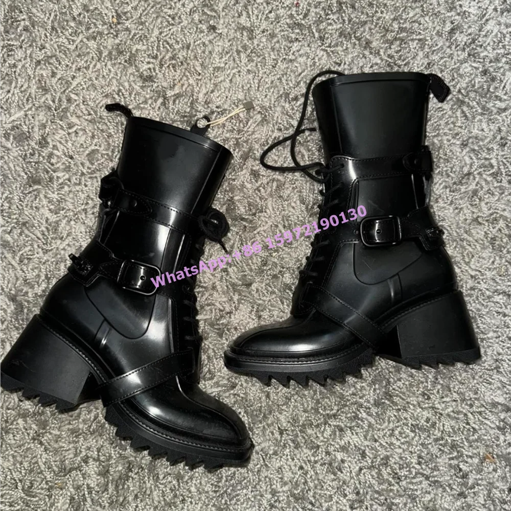 Black Buckle Ankle Boot Chunky Heel Cross Tied Leather Solid Motorcycle Knight Boots Hotties Side Zip Cool Girls Winter Shoes
Black Buckle Ankle Boot Chunky Heel Cross Tied Leather Solid Motorcycle Knight Boots Hotties Side Zip Cool Girls Winter Shoes