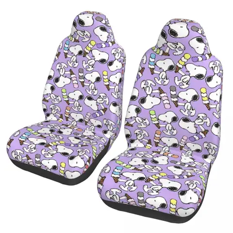 Snoopys Ice Cream Universal Car Seat Cover Four Seasons AUTOYOUTH Cartoon Car Seat Protection Covers Polyester Fishing