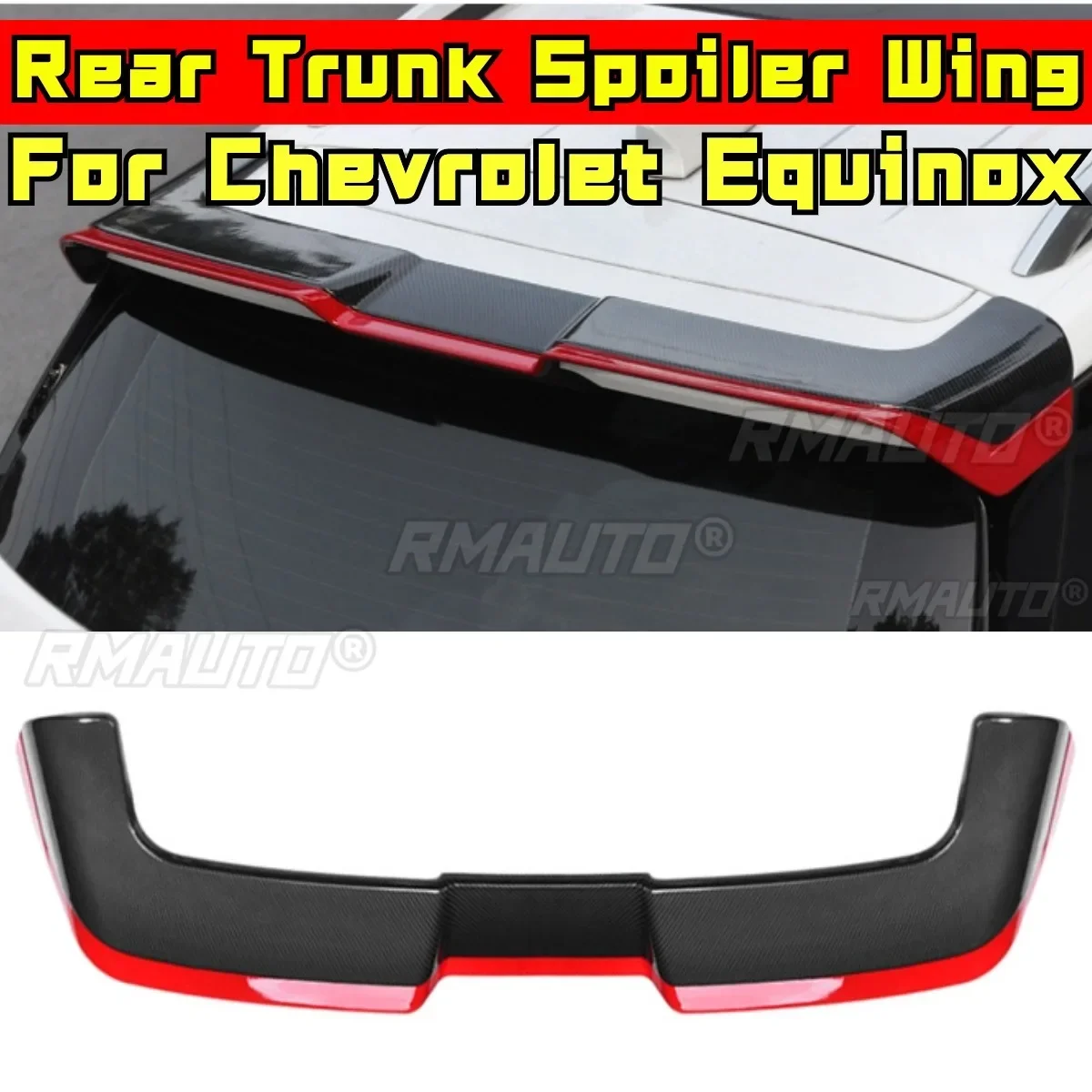 For Equinox Body Kit Rear Trunk Wing Spoiler Carbon Fiber Look Red Rear Spoiler for Chevrolet Equinox Car Accessories
For Equinox Body Kit Rear Trunk Wing Spoiler Carbon Fiber Look Red Rear Spoiler for Chevrolet Equinox Car Accessories