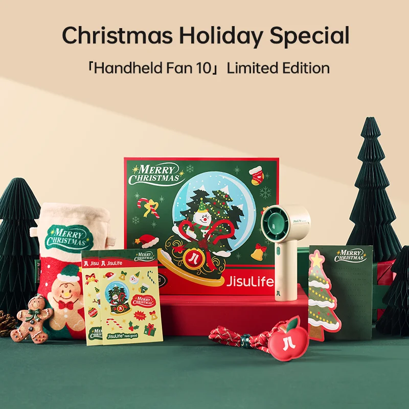 JISULIFE Christmas Special Edition Portable Handheld Fan 4000mAh Battery 5-Speeds Fan Gift for Women Men Bridesmaids Birthday
JISULIFE Christmas Special Edition Portable Handheld Fan 4000mAh Battery 5-Speeds Fan Gift for Women Men Bridesmaids Birthday