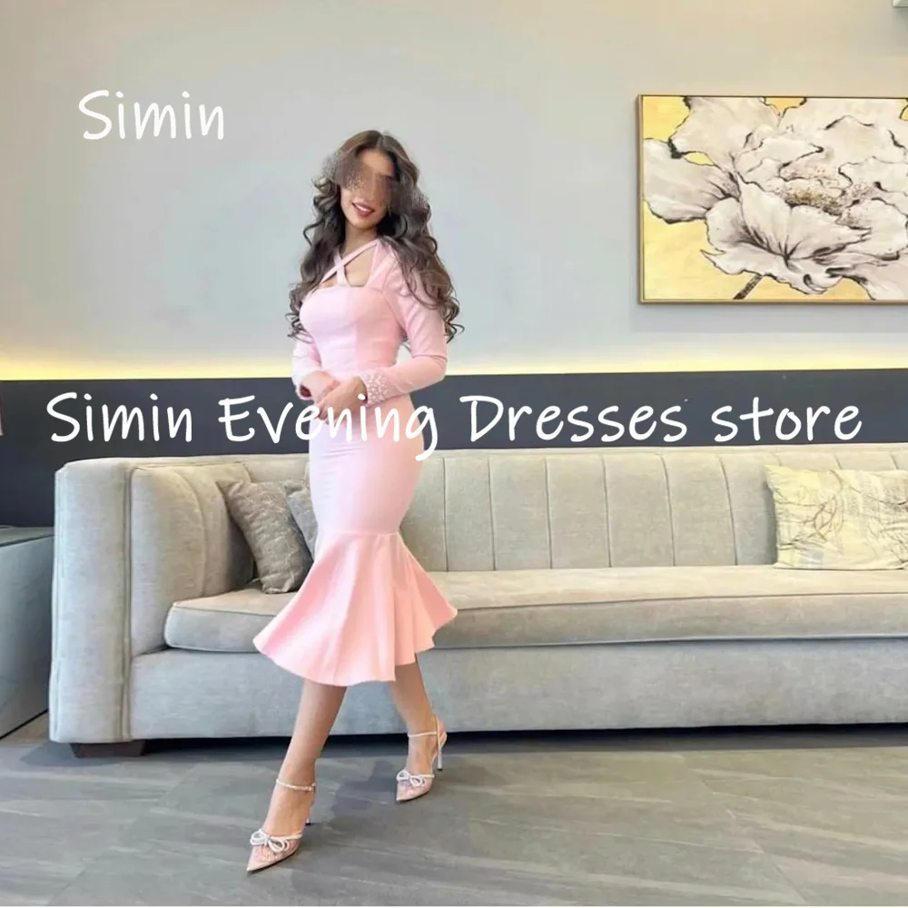 Simin Satin Mermaid Boat Neck Ruffle Popular Formal Prom Gown Tea-length Evening Elegant Party dresses for women 2023
Simin Satin Mermaid Boat Neck Ruffle Popular Formal Prom Gown Tea-length Evening Elegant Party dresses for women 2023