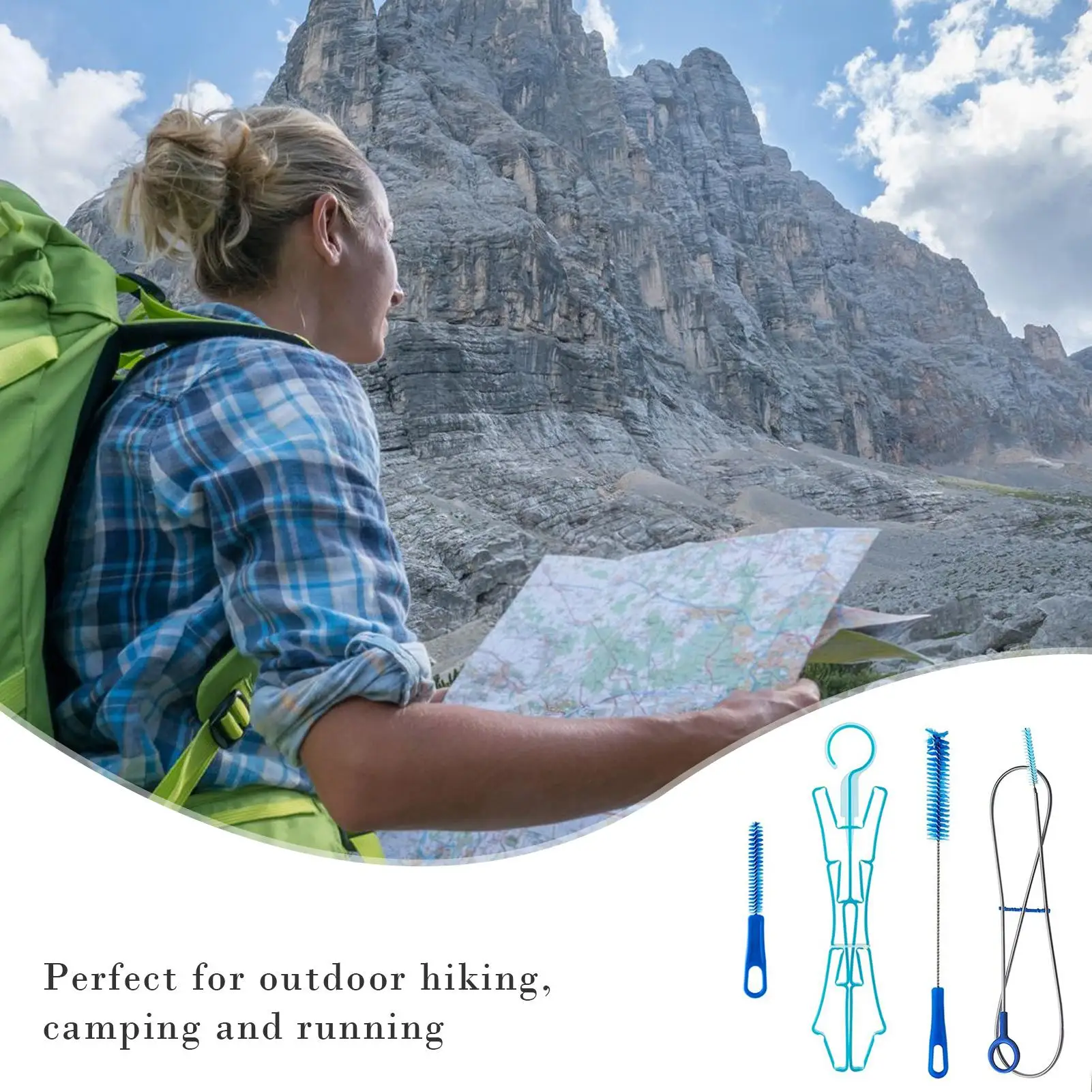 4 in 1 Water Hydration Bladder Cleaning Brush Kit Plastic Outdoor Drinking Water Bag thoroughly clean for Camp Hiking Supplies
4 in 1 Water Hydration Bladder Cleaning Brush Kit Plastic Outdoor Drinking Water Bag thoroughly clean for Camp Hiking Supplies