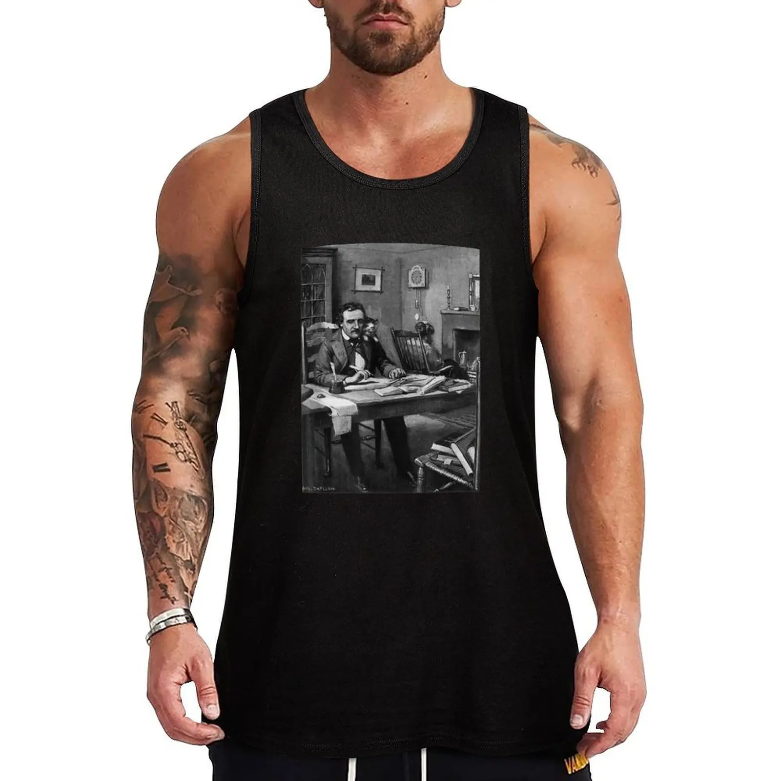 Poe Black Cat-Vintage Cat Lover Edgar Allan Poe Tank Top Basic Casual Tank Top Lightweight Breathable Fabric
Poe Black Cat-Vintage Cat Lover Edgar Allan Poe Tank Top Basic Casual Tank Top Lightweight Breathable Fabric