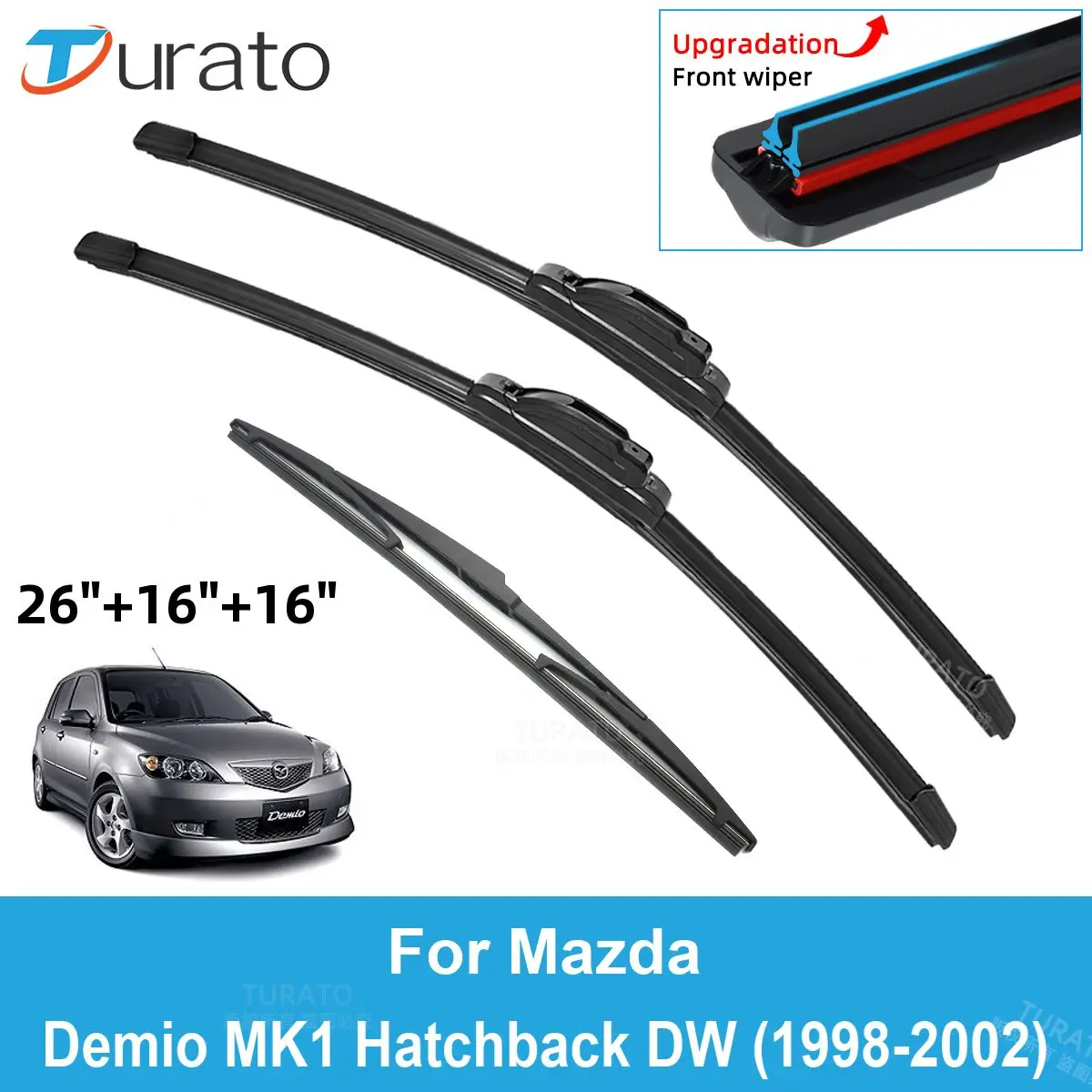 3PCS Car Wiper Blades for 1998-2002 Mazda Demio MK1 DW Rear Windshield Wipers Double Rubber Car Accessories
3PCS Car Wiper Blades for 1998-2002 Mazda Demio MK1 DW Rear Windshield Wipers Double Rubber Car Accessories