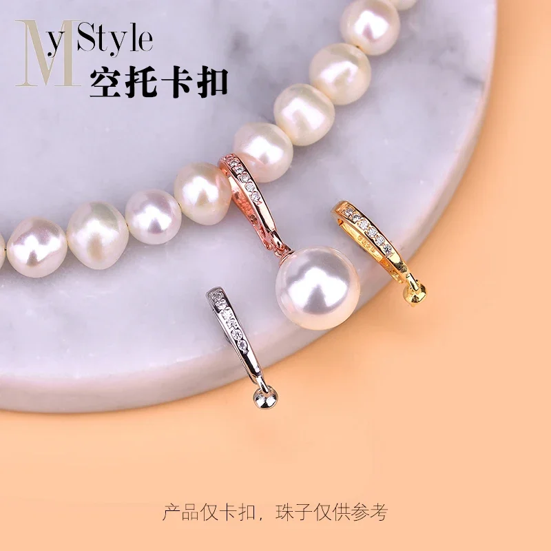 Jewelry DIY accessories material S925 pure silver inlaid zircon clasp with bead support and pendant clasp
Jewelry DIY accessories material S925 pure silver inlaid zircon clasp with bead support and pendant clasp