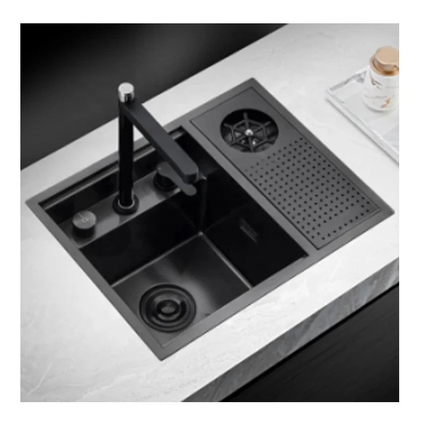 Stainless Steel Hidden Multifunction Handmade Modern Kitchen Sink
Stainless Steel Hidden Multifunction Handmade Modern Kitchen Sink